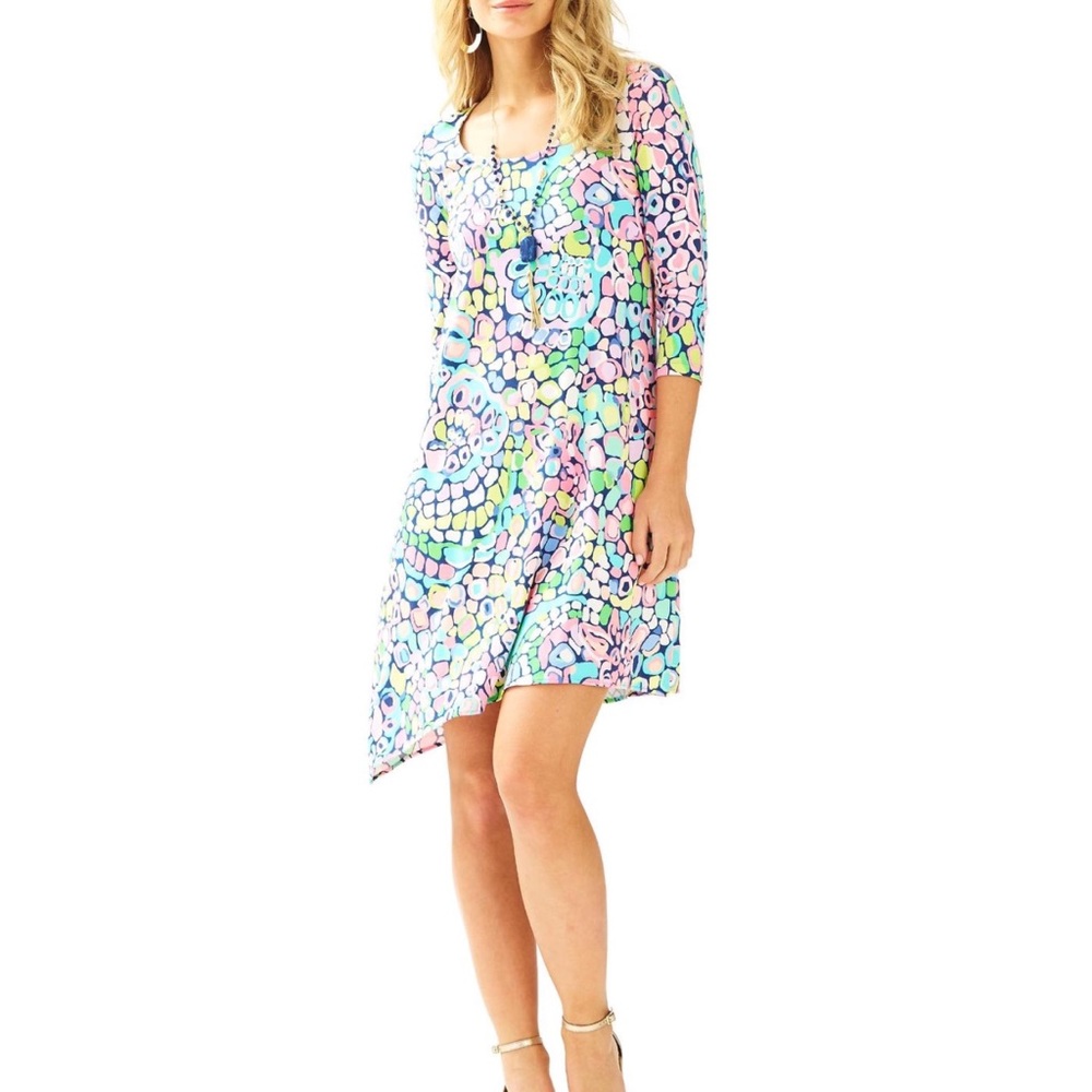 Lilly Pulitzer Ariana Asymmetrical Swing Dress in Gypsy Jungle - Size Small